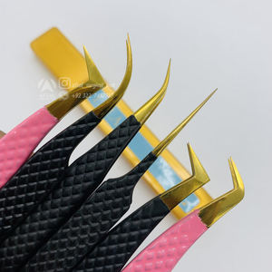 2025 vente chaude en gros de haute qualité Logo personnalisé japonais durable en acier inoxydable diamant poignée extension de cils pince à épiler - Product Image 5