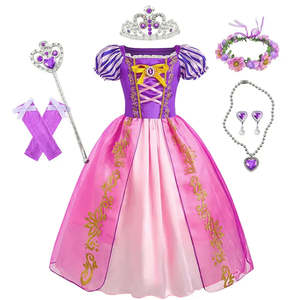 Disfraz de Rapunzel para Niña, Traje de Spandex con Vestido para Fiestas Infantiles - Product Image 5