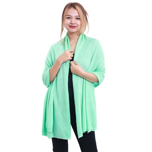 Luxury Winter Oversized <b>Pashmina</b> Scarf Soft Warm Rib Knitted Ethnic Style Plain Green Printed Inner <b>Shawl</b> Traditional <b>Shawls</b> - Product Image 1