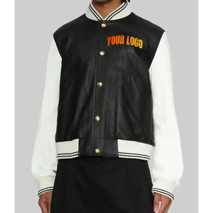 High Quality Women's Wool Leather Windproof Varsity Jackets Custom Logo Baseball Design 3D Pocket Custom Brand OEM Service for - Product Image 4