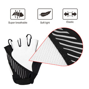 Gants de cyclisme unisexes demi-doigts Khirad Sports en cuir/maille/néoprène, couleurs personnalisables, respirants, anti-transpiration – Vente chaude - Product Image 4