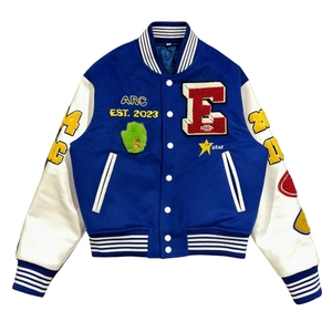 Chaqueta de Béisbol de Alta Calidad para Hombre, Ropa de Calle de Invierno, Estilo Universitario, Bordado Chenille, Parches, Chaquetas de Cuero para Hombre - Product Image 2