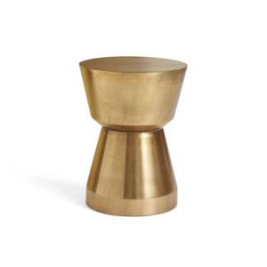 Aluminium and <b>Iron</b> Side <b>Table</b> Single Piece With Raw Gold Finishing for Living Room and Bedroom - Product Image 1