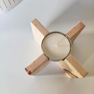 DECOR N UTILITY CRAFT Pine Wood <b>Tealight</b> <b>Holder</b> Handmade Rectangular Wooden Decoration for Home Christmas Use Solid Wood Crafted - Product Image 5