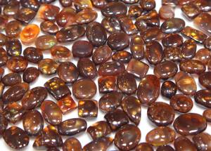 พลอยอะเกตทรงหลังเบี้ยออร์แกนิก100% ไฟเม็กซิกันธรรมชาติสำหรับทำและตกแต่งเครื่องประดับ - Product Image 2