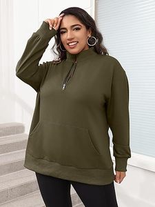 Sweat-shirts surdimensionnés à manches longues avec poches de haute qualité pour femmes - Product Image 3