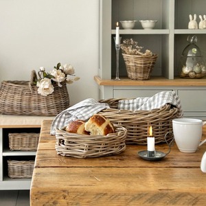 Set Of 3 Rattan Oval <b>Wicker</b> <b>Storage</b> <b>Baskets</b> Handmade <b>Storage</b> <b>Baskets</b> Natural Rattan Modern Multifunction Made in Viet Nam - Product Image 5