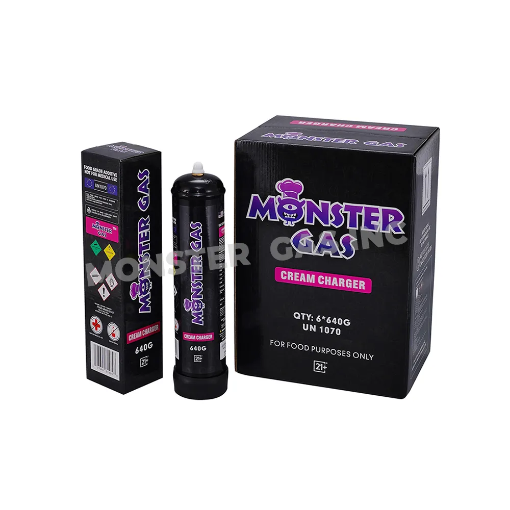 Monster Gas 640G เครื่องชาร์จครีมกระบอกเครื่องชาร์จครีมแส้เครื่องมือขนมหวานสําหรับห้องครัวขายส่งราคาที่ดีที่สุดคุณภาพผลิตภัณฑ์