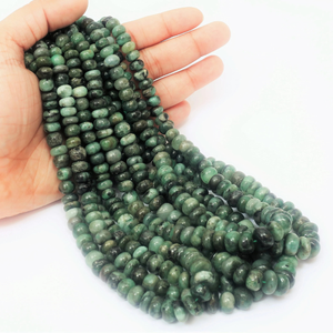 Cuentas Redondas Lisas de Esmeralda Natural AAA, 16 Pulgadas, 6-11 mm, Hermosas Cuentas de Piedras Preciosas de Esmeralda Lisas, Calidad AAA, para Manualidades - Product Image 2