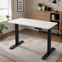 Cadre de bureau debout électrique à double moteur robuste Ofitech, 3 niveaux, réglable en hauteur pour postes de travail