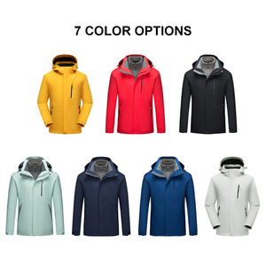 Chaquetas de exterior de talla grande con retales de concha suave y logotipo personalizado, cierre de cremallera, impermeables, a prueba de viento, de manga larga, de longitud media - Product Image 6