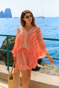 Hot Sale Eco-Friendly Natural Boho Tie Dye Print Cotton <b>Kaftans</b> <b>Beach</b> <b>Cover</b> <b>up</b> Women Beachwear Swimsuit <b>Cover</b> <b>Ups</b> - Product Image 3