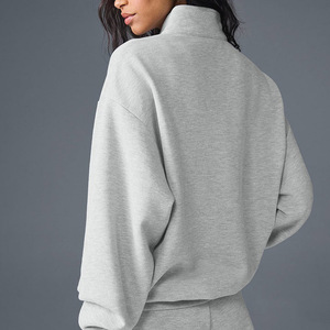 Sudadera de Forro Polar con Cierre de Cremallera 1/4, Diseño Personalizado, Bordada, Informal, con Cuello Alto, para Unisex - Product Image 2