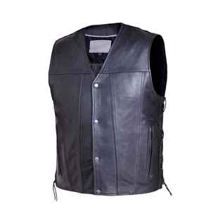 Chaleco de cuero genuino de calidad de lujo Cálido impermeable para otoño invierno con diseño único sin mangas Chaleco de cuero para hombres más demandados - Product Image 4