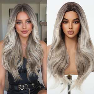 DWY High Quality Ash Blonde Synthetic Lace <b>Wig</b> Chic & Versatile Elegance with Side Part Hairline <b>Short</b> Straight Style - Product Image 3