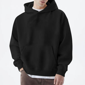 Venta al por mayor Unisex personalizado de dos piezas de lana chándal conjunto de invierno con capucha pantalones transpirable poliéster/algodón liso teñido sudaderas con capucha hombres - Product Image 6