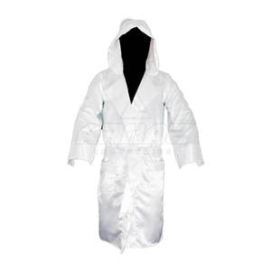 <b>Boxing</b> <b>Robe</b> With Smooth Finish And Custom Branding Available Comfortable <b>Boxing</b> <b>Robe</b> With Hood And Waist Tie For Athletes - Product Image 6