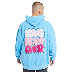 Sweat à capuche épais 400 GSM 100 % coton avec logo imprimé en relief personnalisé, respirant, streetwear d'hiver, sweats à capuche oversize – Fabricant - Product Image 6