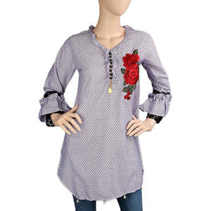 Women's Western <b>Top</b> - Purple - Product Image 2