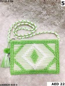 กระเป๋าผ้าคอตตอน Dari ออกใหม่ดีไซเนอร์ทันสมัยกระเป๋าราตรีงานทำมือทรงสี่เหลี่ยมขายดีทุกวัน - Product Image 4