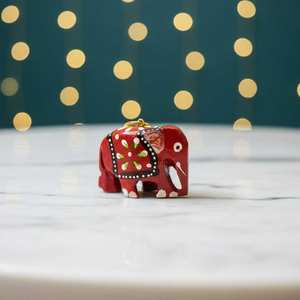 Modern Handcrafted Wooden Animal Theme Elephant <b>Key</b> Chain Eco Friendly Hand Painted Charm High Quality Wholesale Gift Item - Product Image 4