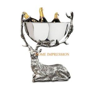 Aluminium Argent Ware Fancy Designer Bar Vin Seau à glace Tendance Le plus vendu Table Ware Seau à bouteille de vin classique à bas prix - Product Image 6