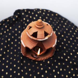 India's Terracotta Clay Diya for Puja & <b>Lanterns</b> Home Seasonal Decorations - Product Image 2