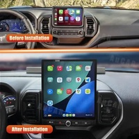Aucar 12 Tesla Style Android 13 Lecteur multimédia DVD de voiture GPS Navigation pour Ford Bronco Sport 2020-2025 Radio vidéo de voiture stéréo