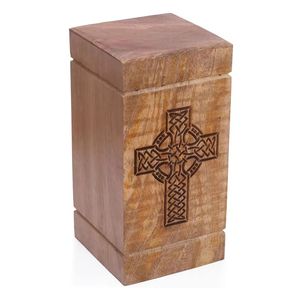 Boîte d'urne en palissandre rectangulaire fabriquée à la main de qualité supérieure Artisanat commémoratif en bois unique pour souvenirs chéris pour les occasions de mariage - Product Image 3