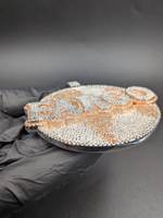 Colgante brillante de plata de ley 925 chapado en rodio con diamante moissanita VVS de alto brillo para uso unisex.