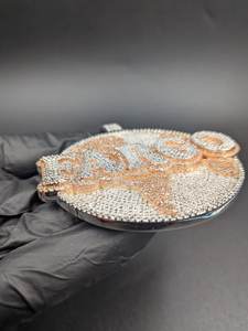 Colgante brillante de plata de ley 925 chapado en rodio con diamante moissanita VVS de alto brillo para uso unisex. - Product Image 2