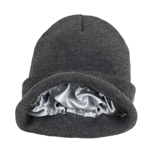 2025 Premium Wholesale Blank Knit Beanie <b>Hat</b> with Custom Logo Featuring Luxurious Satin Lining <b>Winter</b> <b>Hats</b> for <b>Men</b> - Product Image 4