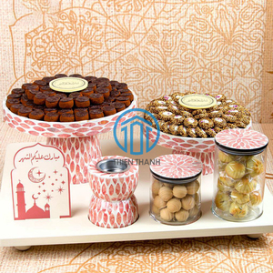 Arabian Holiday Ramadan Mother of Pearl Cake Stand Wholesale MOP Cake Stand For <b>Chocolate</b> Cupcake Handmade in Vietnam - Product Image 3