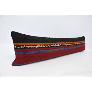 Coussin en laine patchwork multicolore Kilim Coussin décoratif tissé de luxe 12x48 pouces Feuilles vintage Portable pour la literie de canapé - Product Image 3