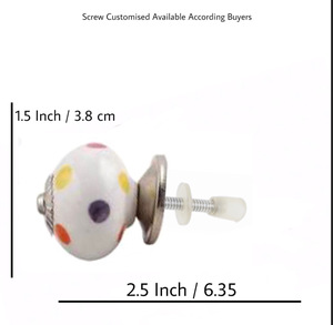 High Quality Export Ceramic Knobs Polka Dots and Rice White Multiple Colours for Cabinets Drawers Furniture Handle Pulls - Product Image 3