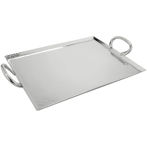 Decoración del hogar Ramadán Ecológico Hecho a mano Moderno Bandeja de servicio de metal sólido para el hogar Restaurante y uso en hoteles Diseño personalizado disponible - Product Image 1