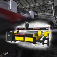 Machine de découpe plasma CNC pour tôles et tubes métalliques, modèle 1530 1325, 200A, avec table d'eau intégrée