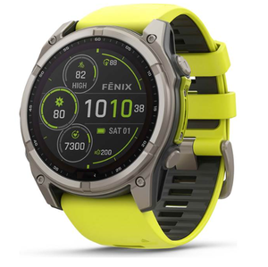 BRAND NEW fenixS 8 Solar Sapphire Multisport GPS smartwatch 51 mmCarbon Gray <b>Titanium</b> with Black Band - Product Image 1