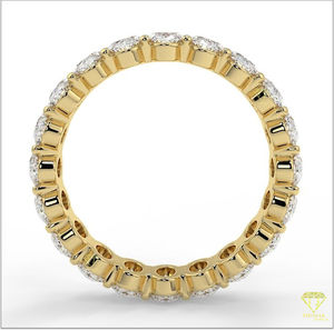 Conjunto de anillo de compromiso de corte ovalado moderno y banda de eternidad, joyería femenina fina, diseño nupcial elegante - Product Image 3