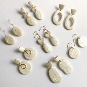 Hand Finished Resin <b>Earrings</b> with Polka Design, Antique Look and Multi Colored Pantone Combos Great for Parties and Travel - Product Image 5