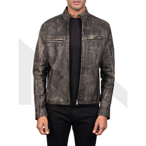 Chaqueta de cuero de invierno para hombre, lona, transpirable, de secado rápido, ligera, desgastada, moda al por mayor - Product Image 1