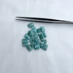 พลอยอะเมโซไนต์ธรรมชาติทรงแปดเหลี่ยมขนาด 5x7 มม. คุณภาพพรีเมียม สีฟ้า สำหรับทำแหวน จี้ เครื่องประดับ DIY - Product Image 2