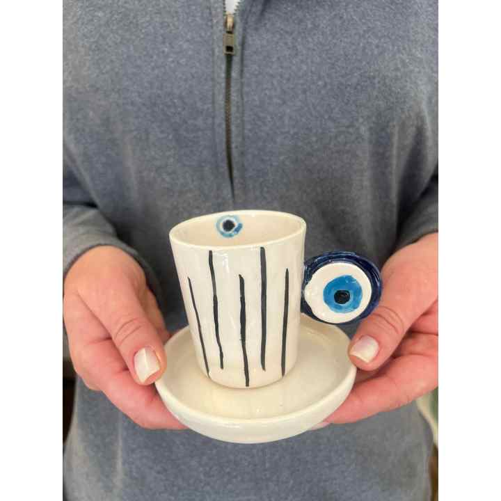Striped Evil Eye Beads