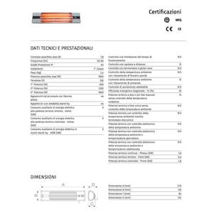 Lampe infrarouge à vortex Thermologika Design 1800 Watt, modèle 70003, chauffage domestique - Product Image 3