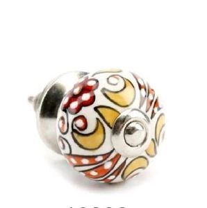 Perilla de cajón de cerámica de flores de diseño moderno, manija de armario de alta calidad, manija de cerámica para la venta - Product Image 3