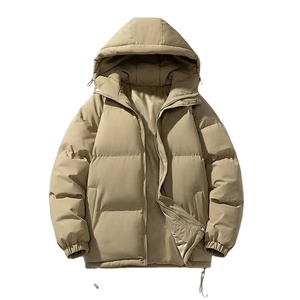 Wholesale Unisex Winter Puffer Coat Custom Logo Poly <b>Filled</b> Warm Padded <b>Down</b> <b>Jacket</b>, Drop Shipping Overcoat - Product Image 3