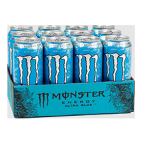 Monster Energy Ultra Blue 12x500ml Canettes Contient de l'Acide Pantothénique 2mg par 100ml pour le Soutien de la Vitamine B5 Commande en Gros - Product Image 4