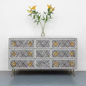 Commode optique à 9 tiroirs faite à la main avec incrustation d'os artisans qualifiés meubles de rangement armoire de salon pour chambre Hall - Product Image 6