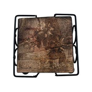 Fancy Art Round & Square Walnut <b>Coaster</b> Wooden Trending <b>Coaster</b> For Prties Restaurant - Product Image 3