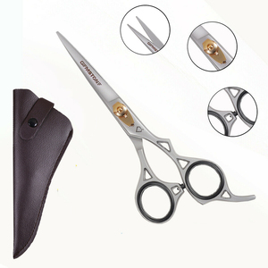 Ciseaux de coiffure professionnels en acier inoxydable à manche en céramique pour droitiers, 32 dents, pour éclaircir les cheveux, tranchants, pour la beauté - Product Image 1